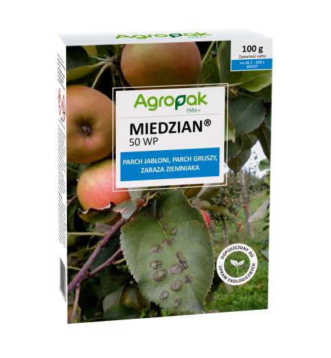 Miedzian 50 WP Agropak [100 G] - Skuteczny środek grzybobójczy i bakteriobójczy
