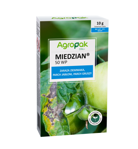 Miedzian 50 WP Agropak [10 G] - Niezawodny w walce z parchem jabłoni i gruszy